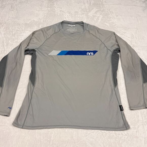 NRS Shirt Mens XL Gray H2 Core Silkweight Nylon Long Sleeve Performance Hiking - Picture 1 of 8